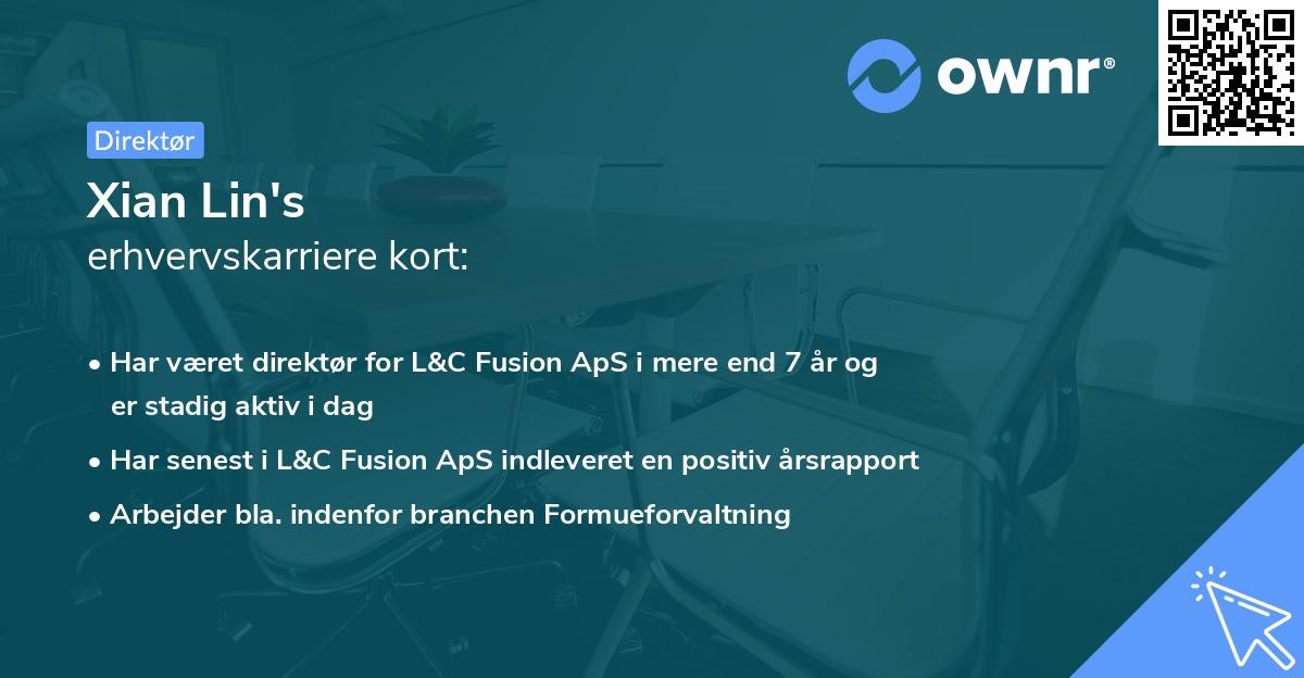 Xian Lin's erhvervskarriere kort