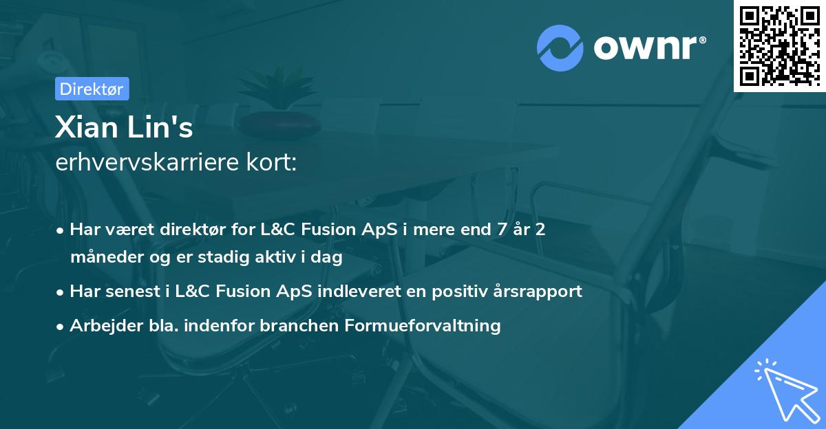 Xian Lin's erhvervskarriere kort