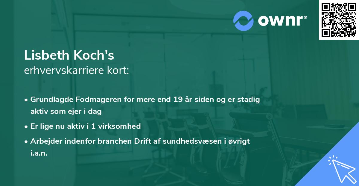 Lisbeth Koch's erhvervskarriere kort