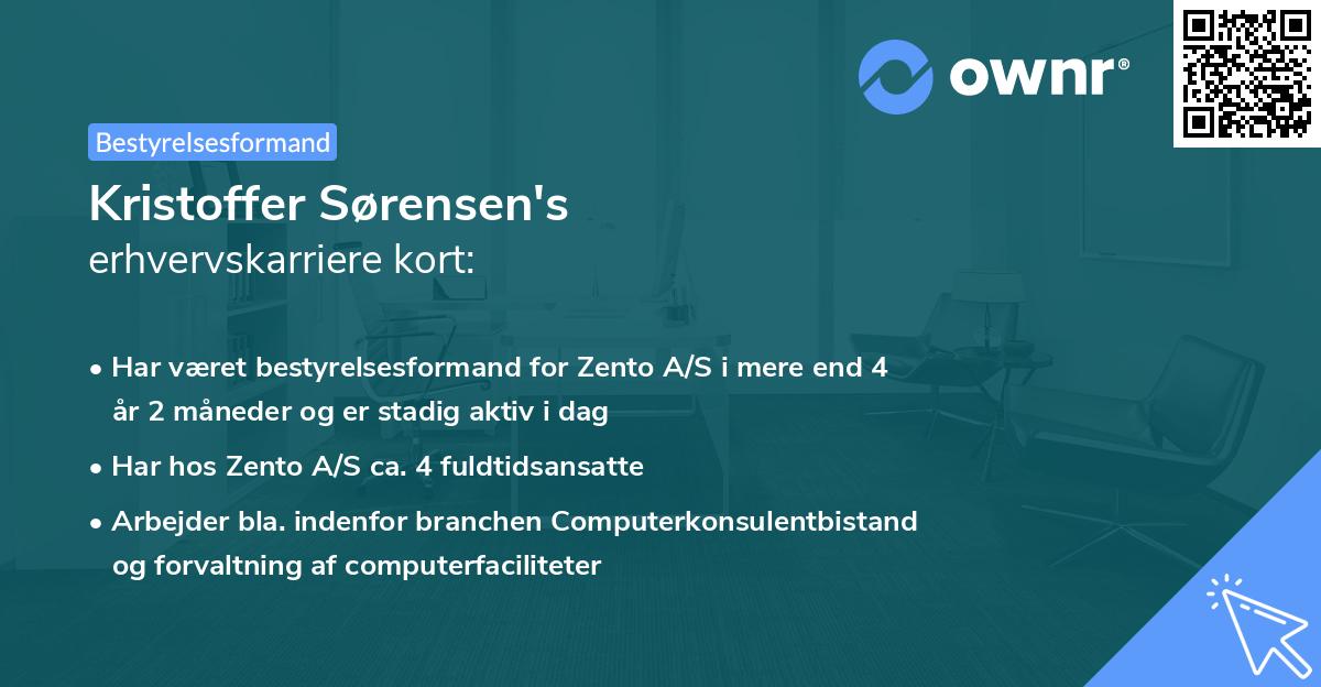 Kristoffer Sørensen's erhvervskarriere kort