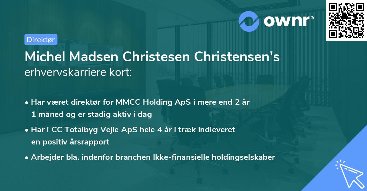 Michel Madsen Christesen Christensen's erhvervskarriere kort