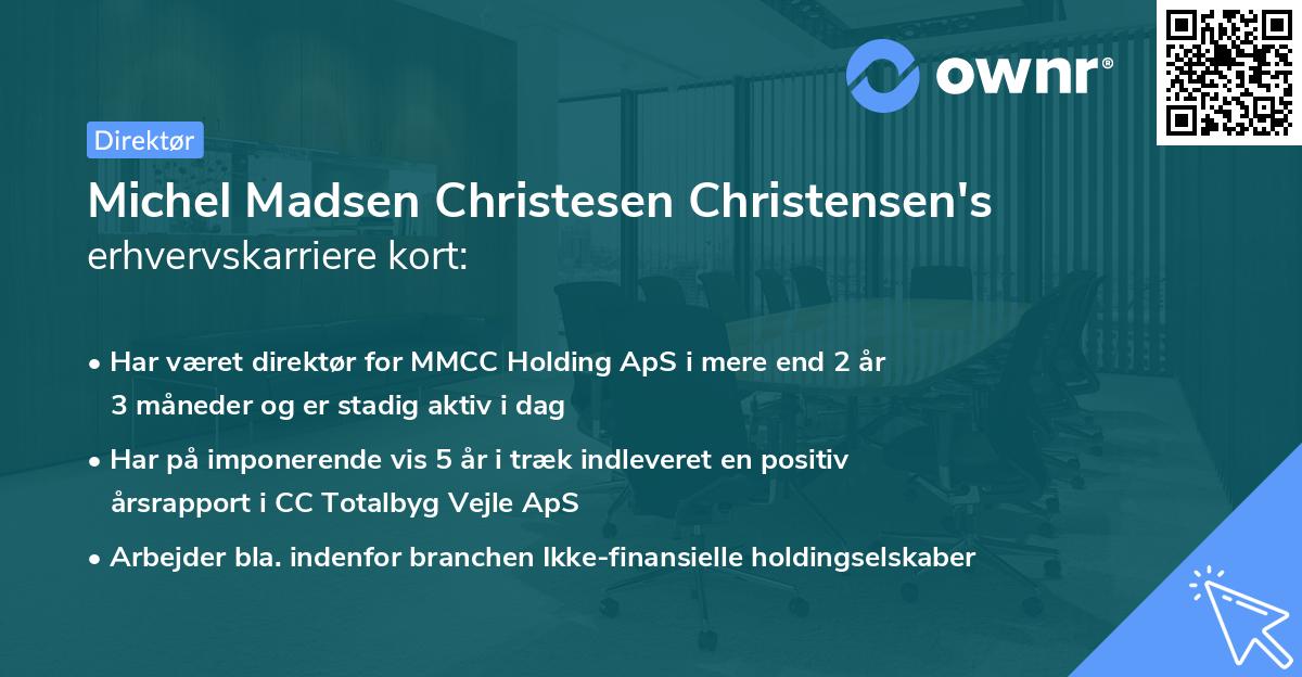 Michel Madsen Christesen Christensen's erhvervskarriere kort