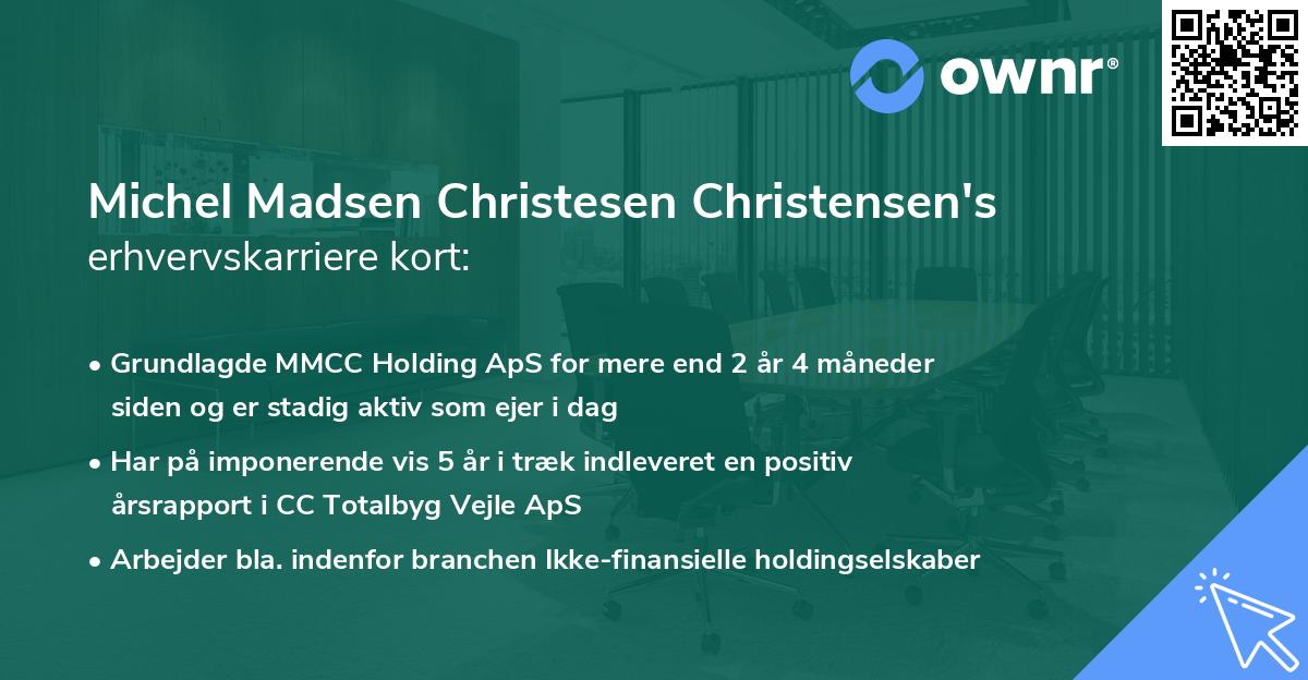 Michel Madsen Christesen Christensen's erhvervskarriere kort
