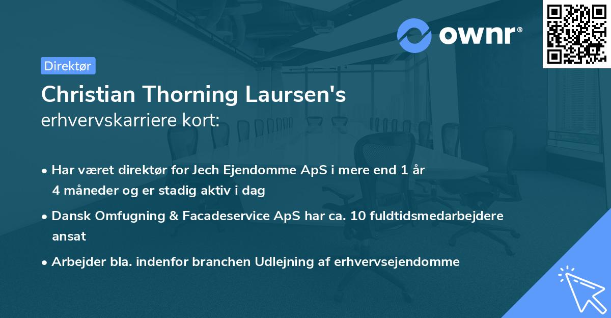 Christian Thorning Laursen's erhvervskarriere kort