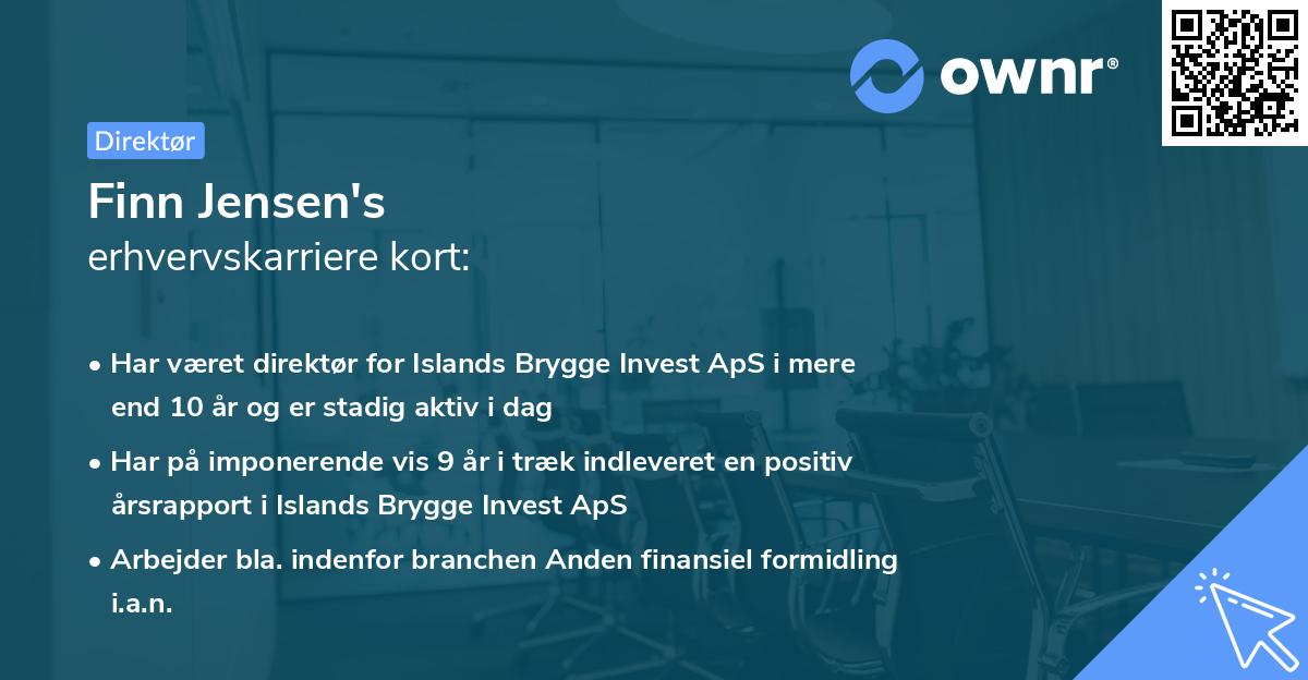 Finn Jensen's erhvervskarriere kort