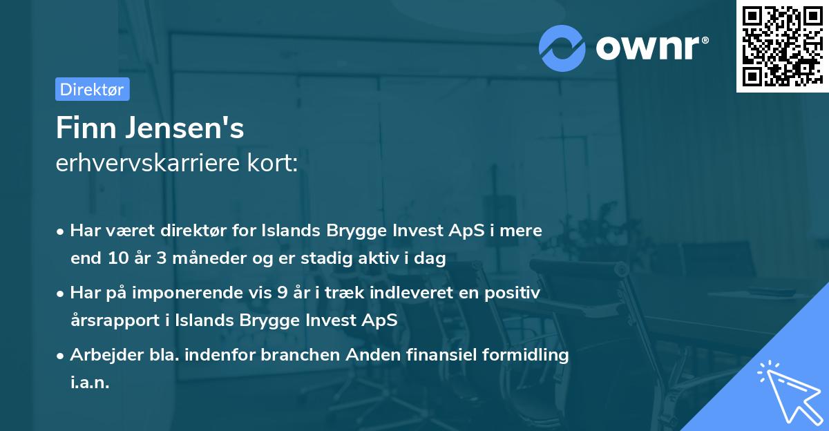 Finn Jensen's erhvervskarriere kort