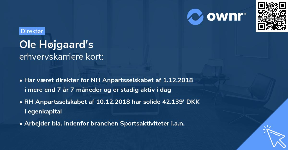 Ole Højgaard's erhvervskarriere kort