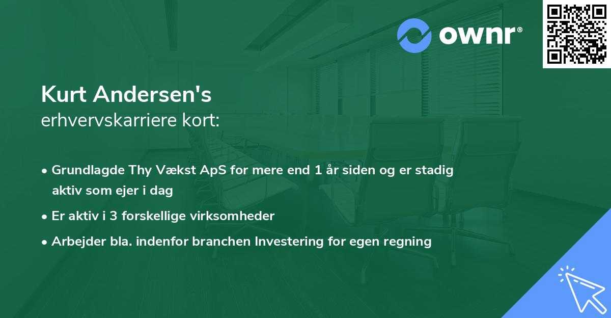 Kurt Andersen's erhvervskarriere kort