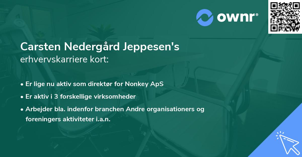 Carsten Nedergård Jeppesen's erhvervskarriere kort