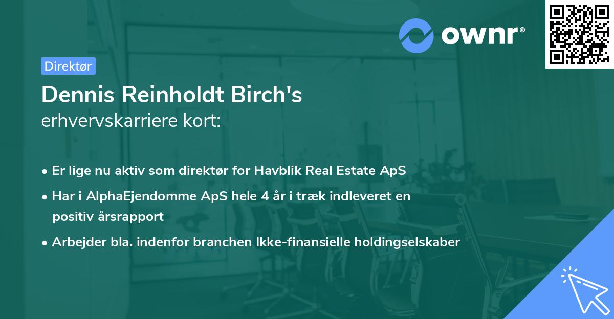 Dennis Reinholdt Birch's erhvervskarriere kort