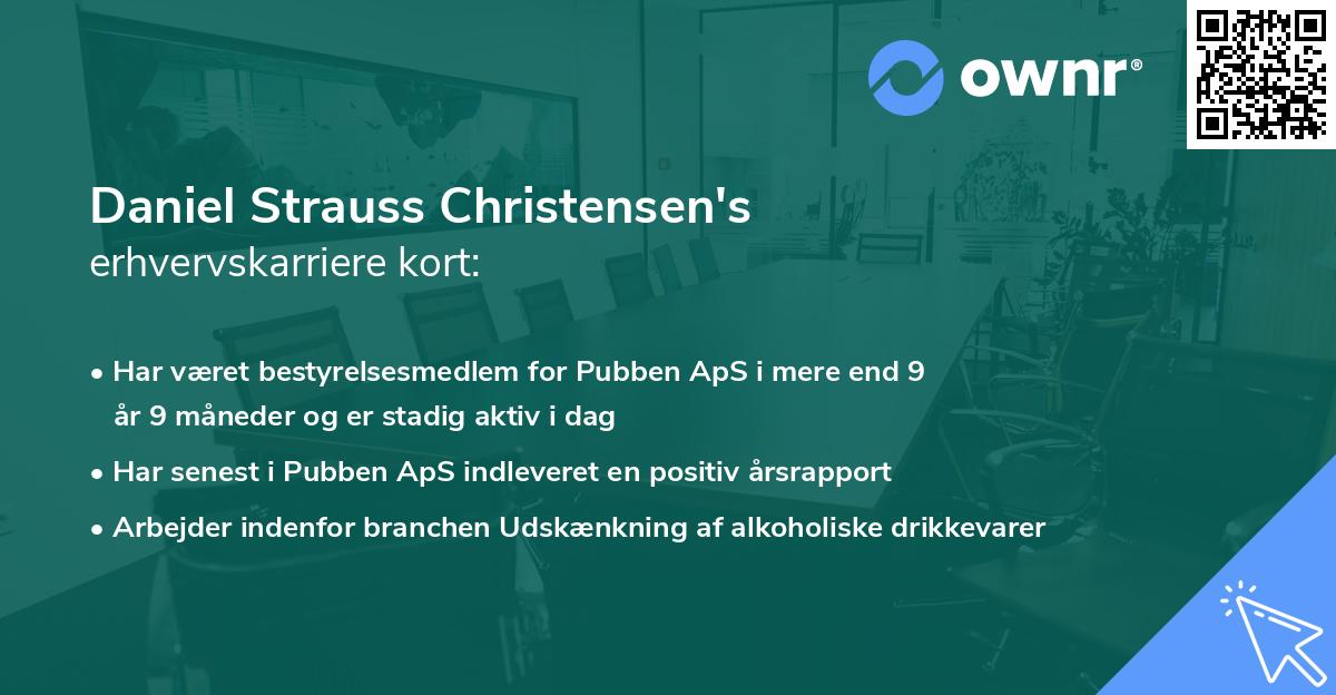 Daniel Strauss Christensen's erhvervskarriere kort