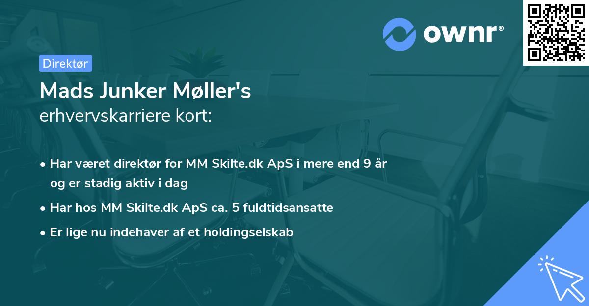 Mads Junker Møller's erhvervskarriere kort