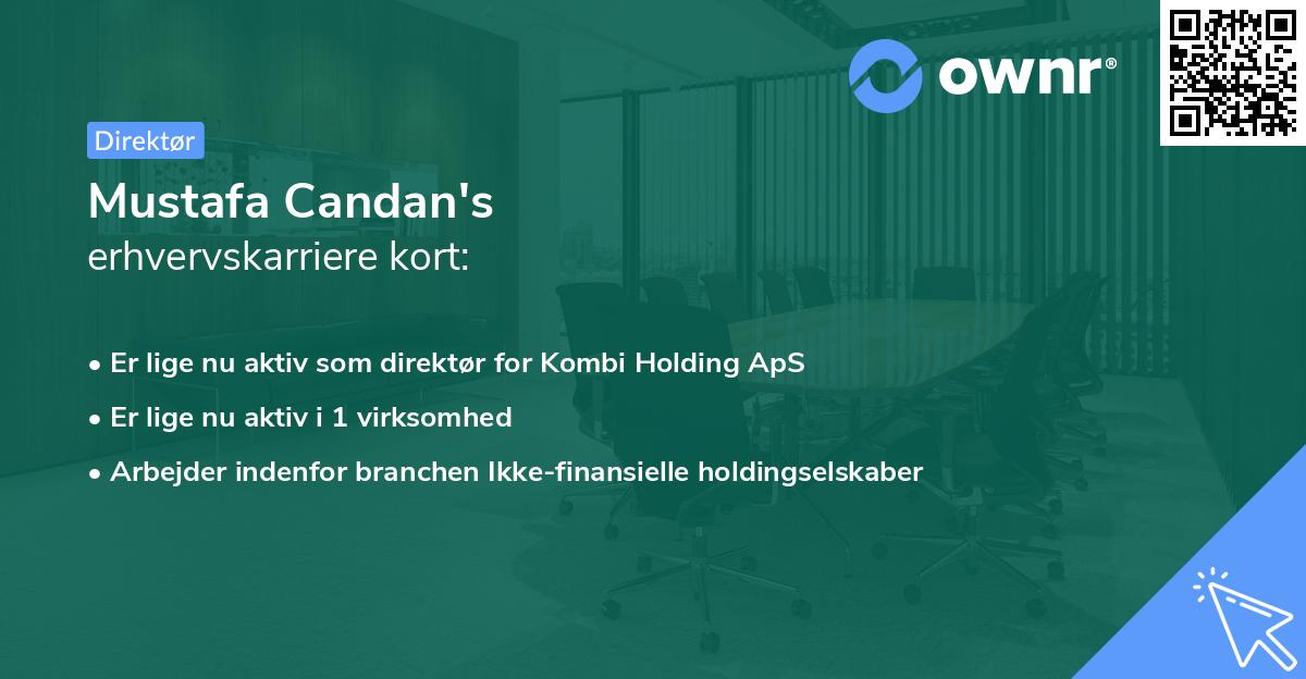 Mustafa Candan's erhvervskarriere kort
