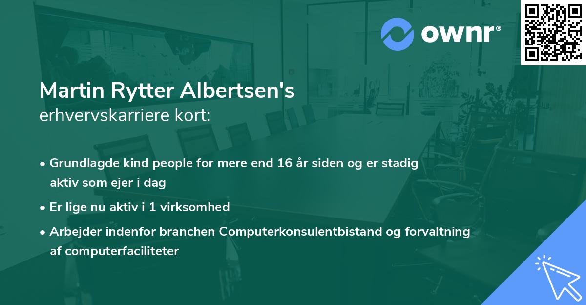 Martin Rytter Albertsen's erhvervskarriere kort