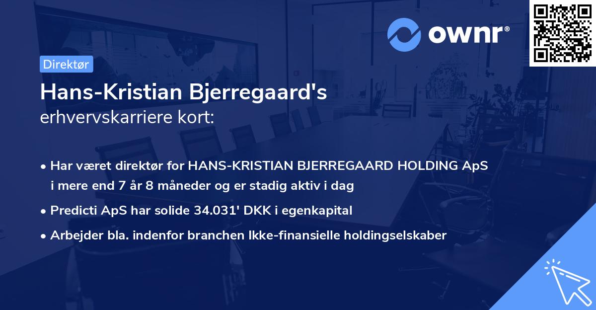 Hans-Kristian Bjerregaard's erhvervskarriere kort