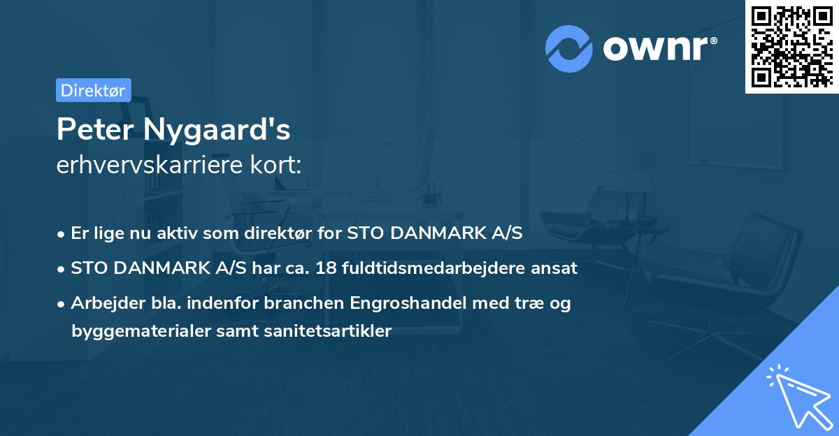Peter Nygaard's erhvervskarriere kort