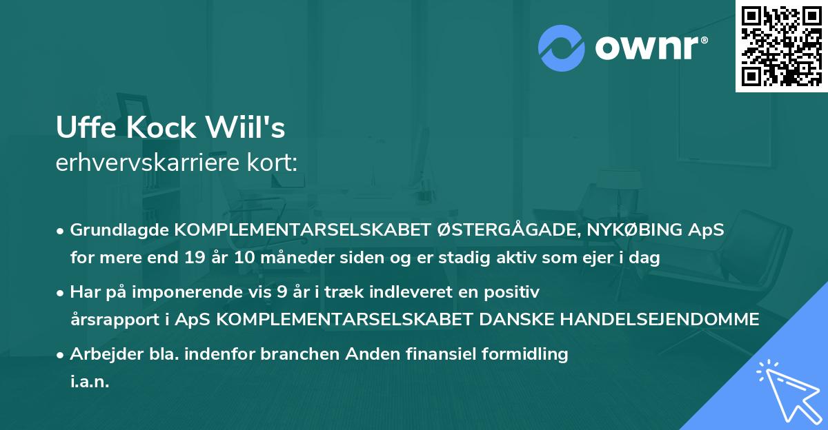 Uffe Kock Wiil's erhvervskarriere kort