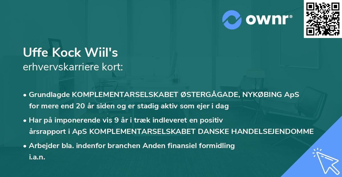 Uffe Kock Wiil's erhvervskarriere kort