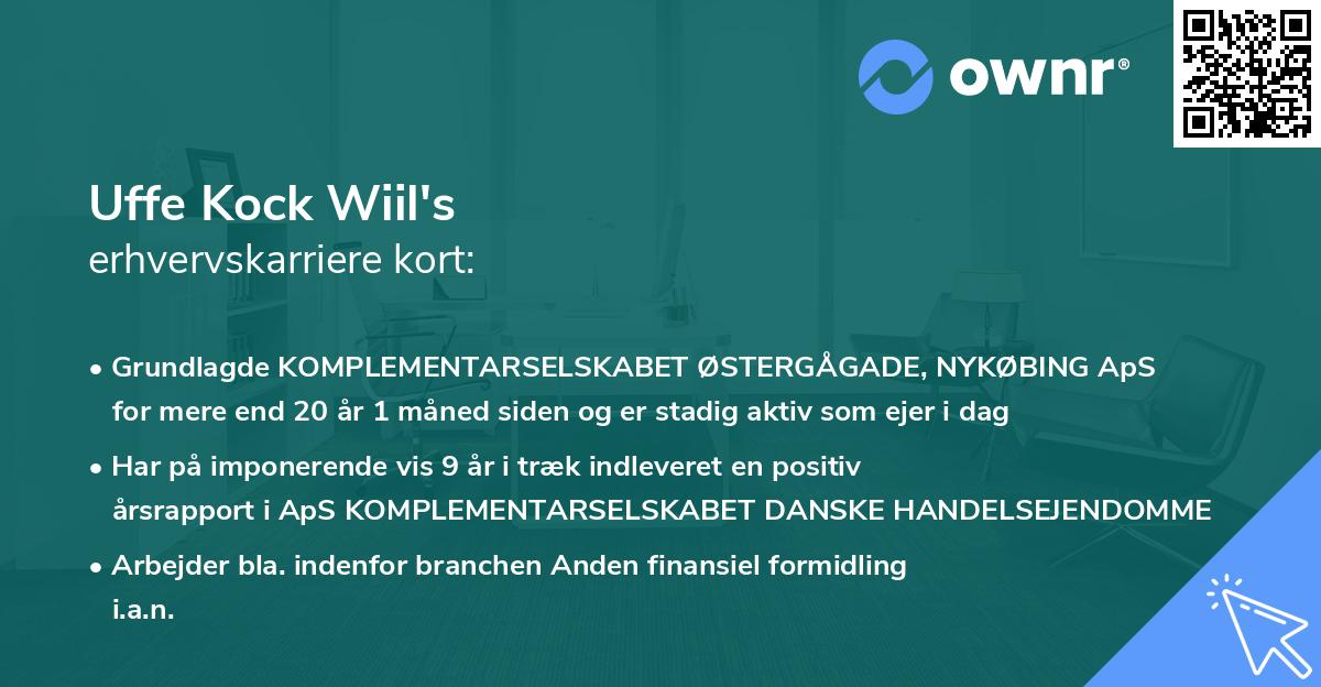 Uffe Kock Wiil's erhvervskarriere kort