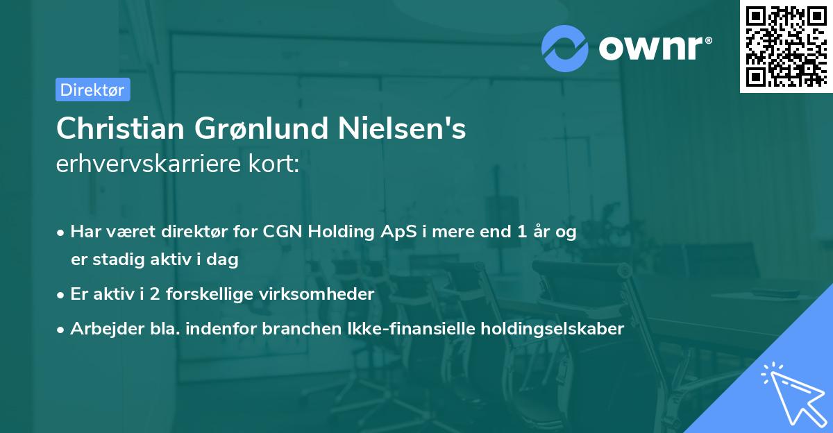 Christian Grønlund Nielsen's erhvervskarriere kort