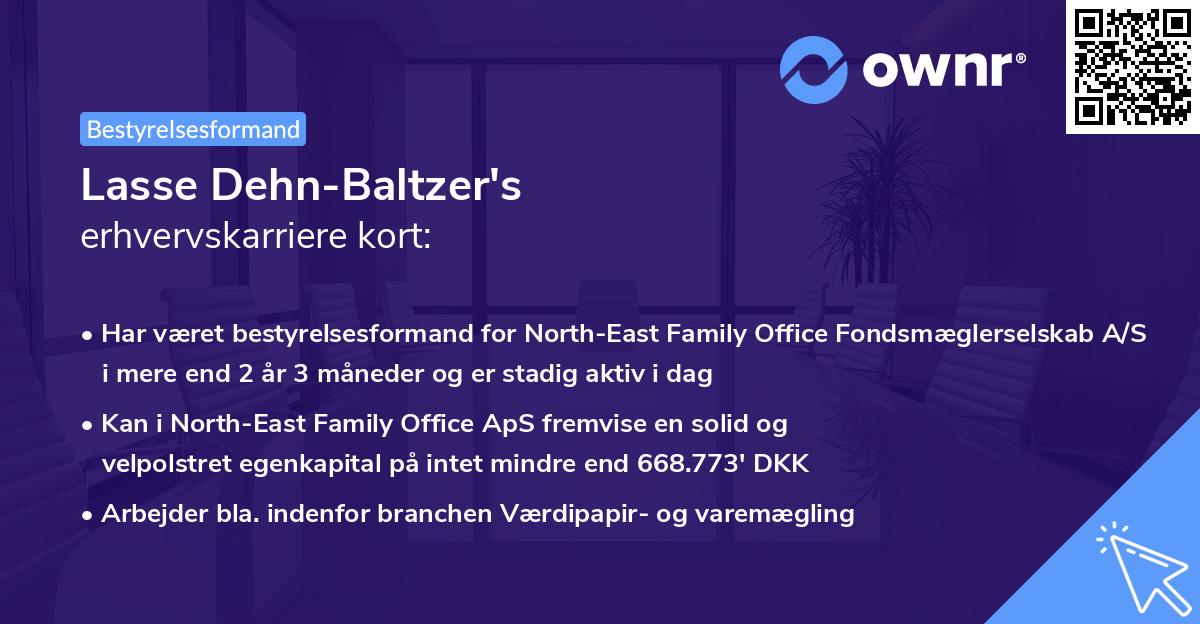 Lasse Dehn-Baltzer's erhvervskarriere kort