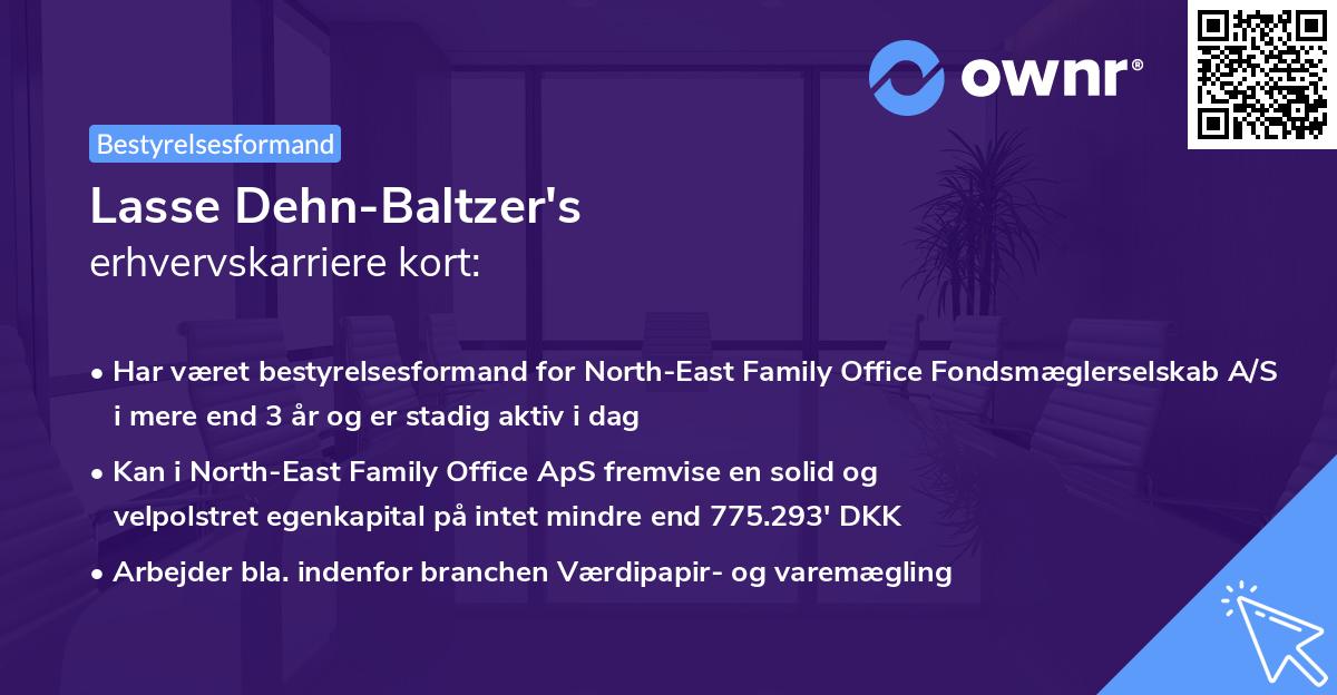Lasse Dehn-Baltzer's erhvervskarriere kort