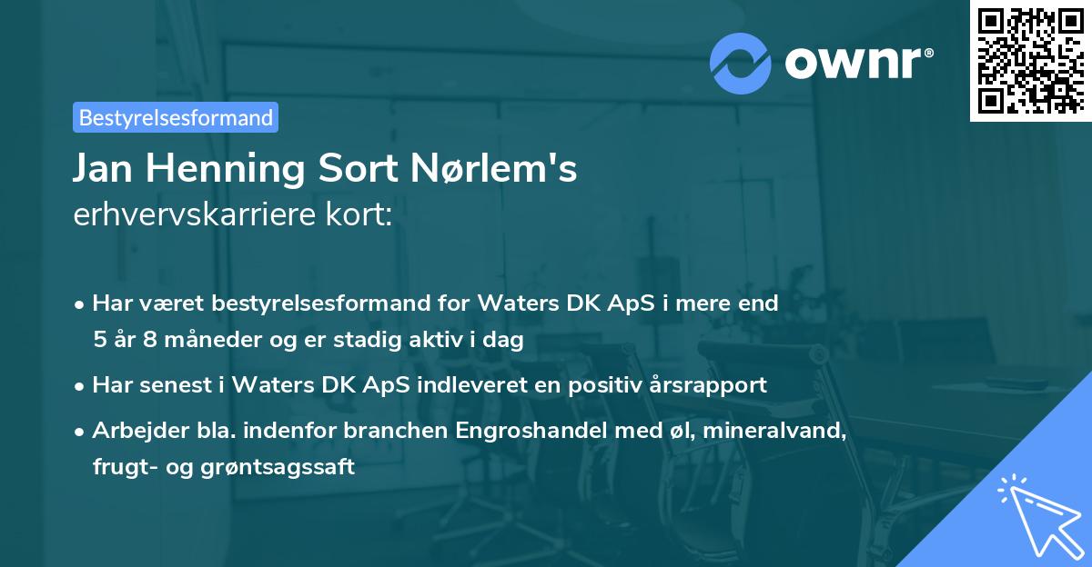Jan Henning Sort Nørlem's erhvervskarriere kort