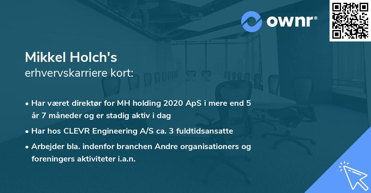 Mikkel Holch's erhvervskarriere kort