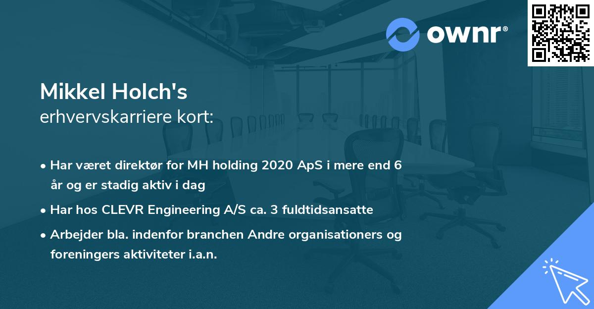 Mikkel Holch's erhvervskarriere kort