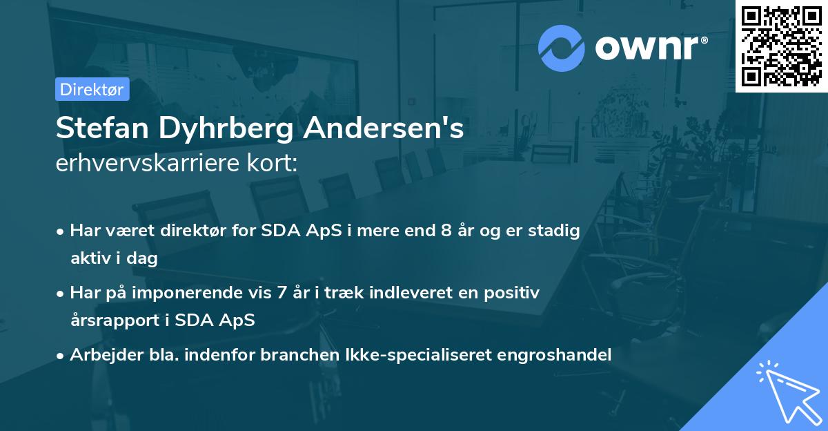 Stefan Dyhrberg Andersen's erhvervskarriere kort