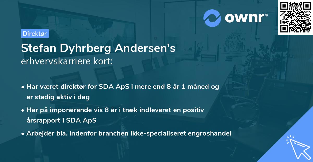 Stefan Dyhrberg Andersen's erhvervskarriere kort