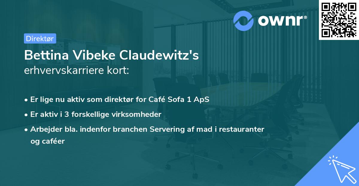 Bettina Vibeke Claudewitz's erhvervskarriere kort