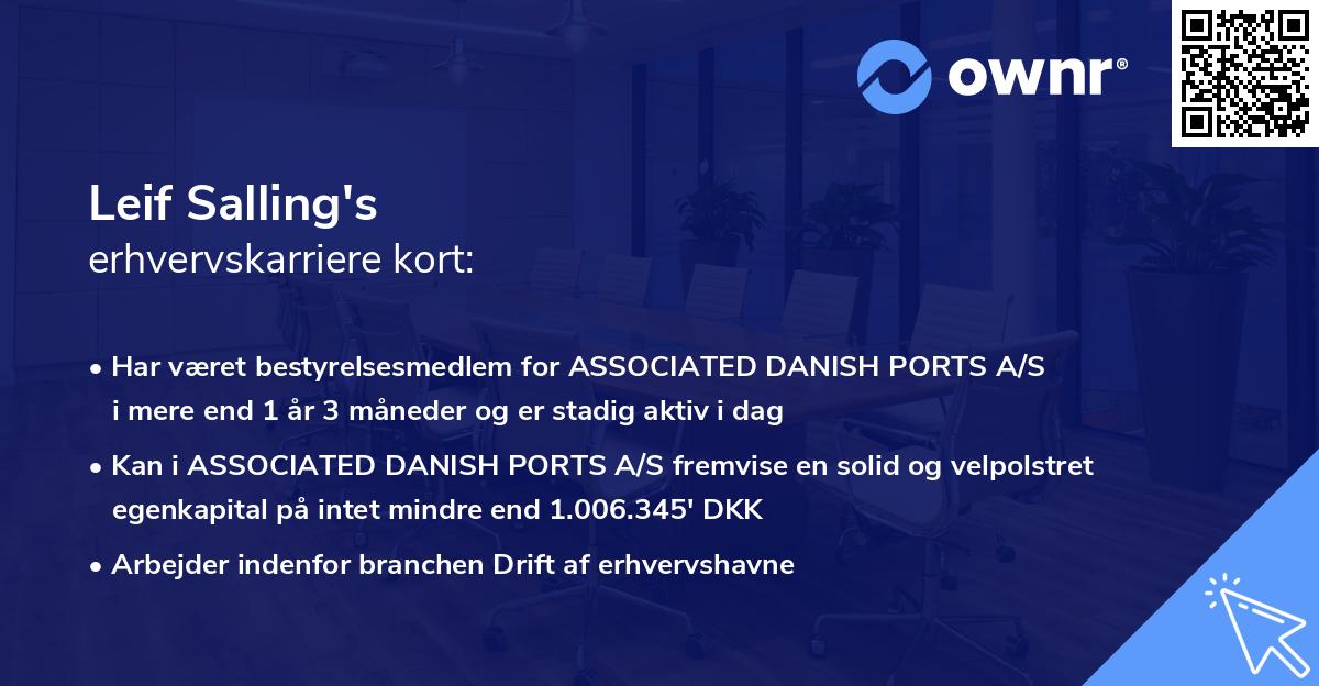 Leif Salling's erhvervskarriere kort