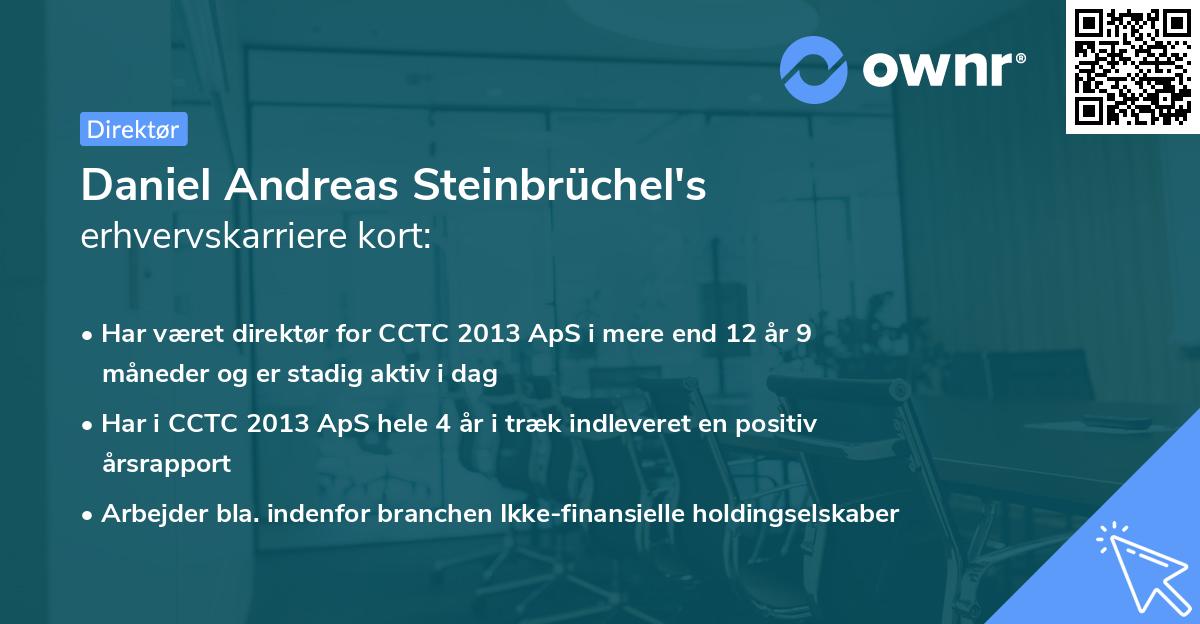 Daniel Andreas Steinbrüchel's erhvervskarriere kort