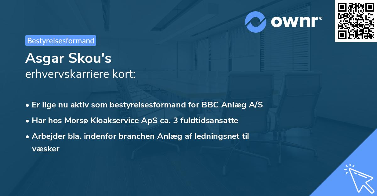 Asgar Skou's erhvervskarriere kort