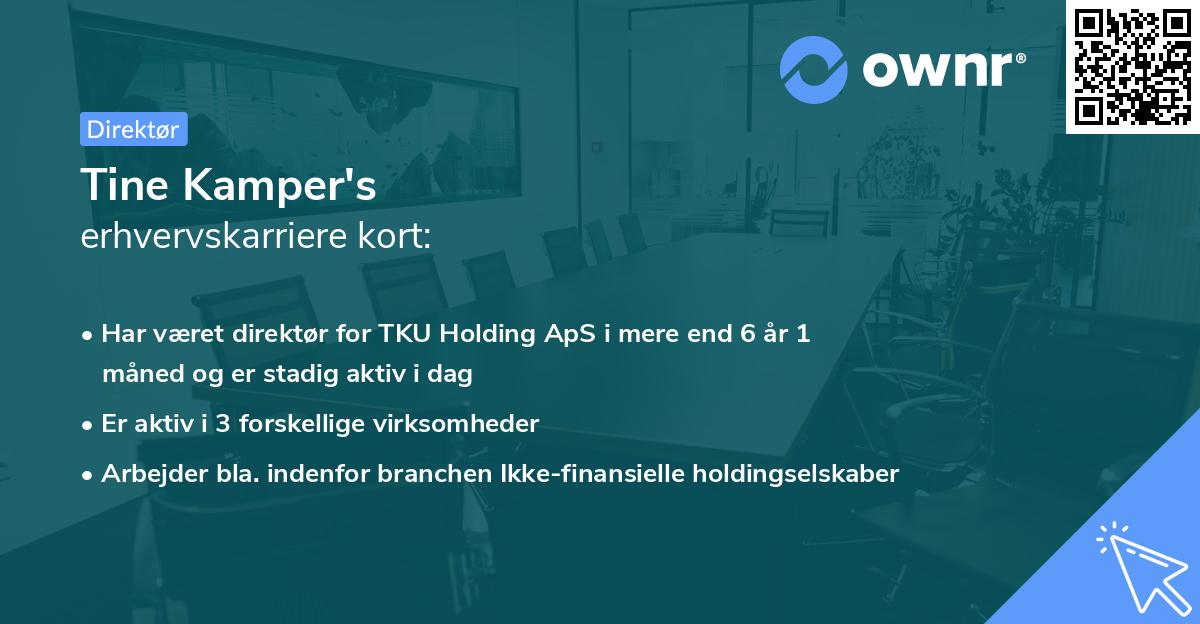 Tine Kamper's erhvervskarriere kort