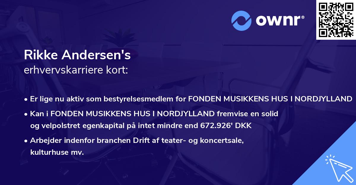 Rikke Andersen's erhvervskarriere kort