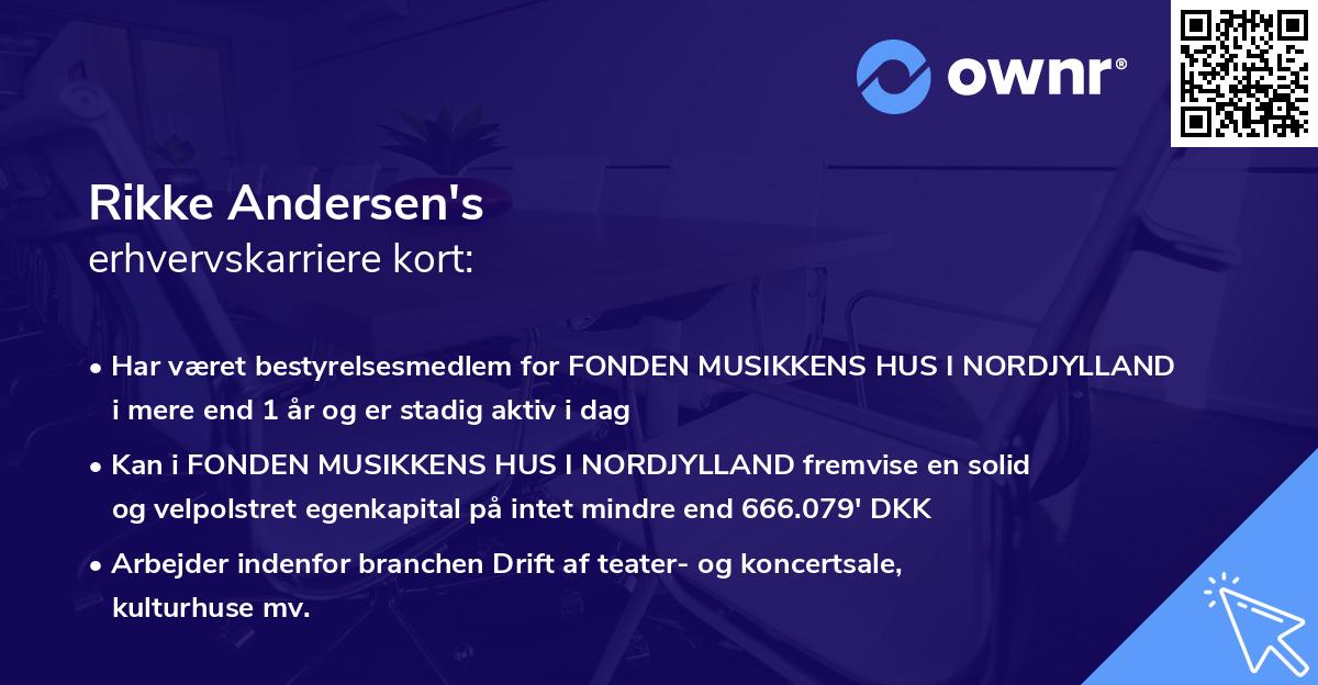 Rikke Andersen's erhvervskarriere kort