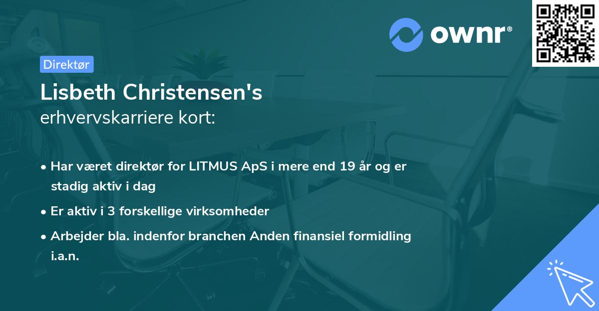 Lisbeth Christensen's erhvervskarriere kort