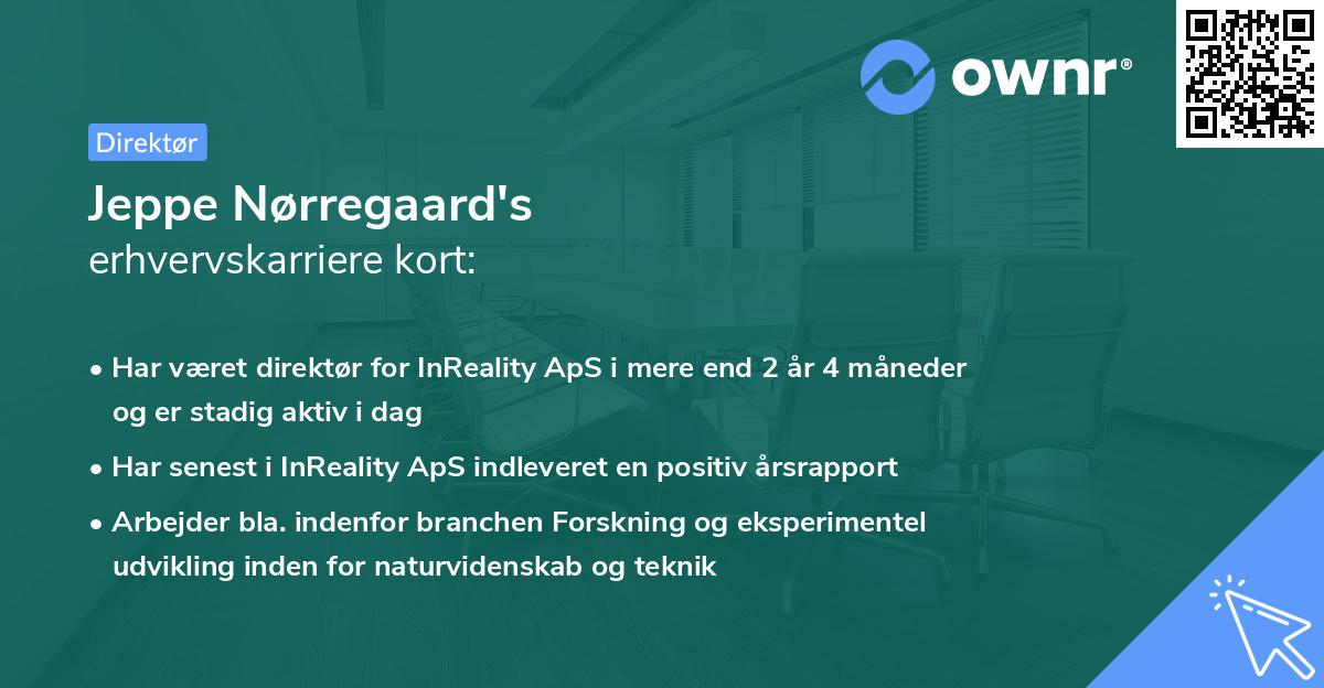 Jeppe Nørregaard's erhvervskarriere kort