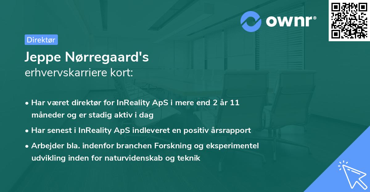 Jeppe Nørregaard's erhvervskarriere kort