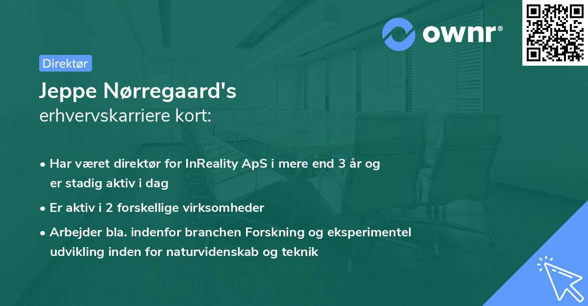 Jeppe Nørregaard's erhvervskarriere kort