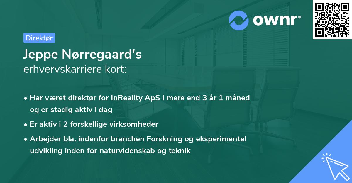 Jeppe Nørregaard's erhvervskarriere kort