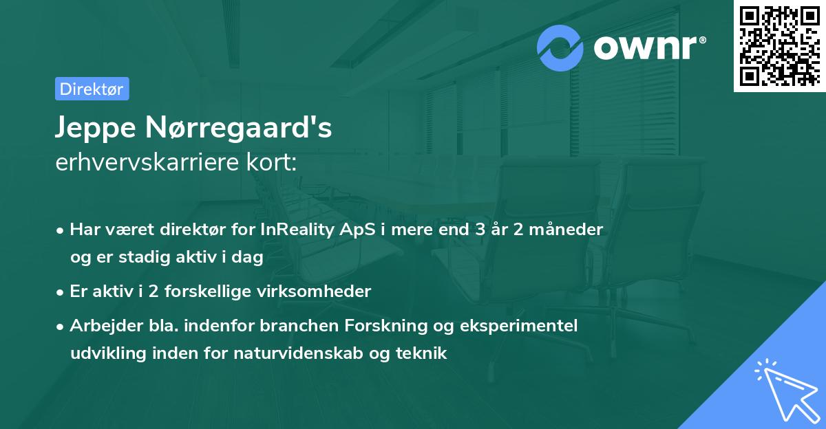 Jeppe Nørregaard's erhvervskarriere kort