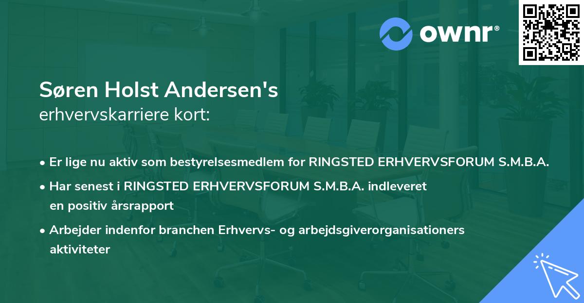 Søren Holst Andersen's erhvervskarriere kort
