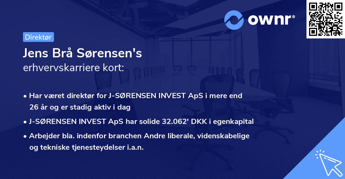 Jens Brå Sørensen's erhvervskarriere kort