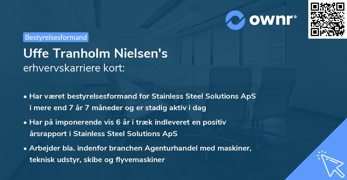 Uffe Tranholm Nielsen's erhvervskarriere kort