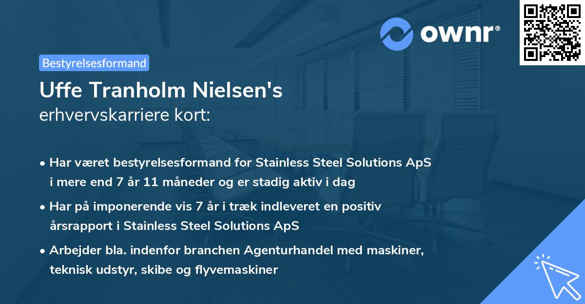 Uffe Tranholm Nielsen's erhvervskarriere kort