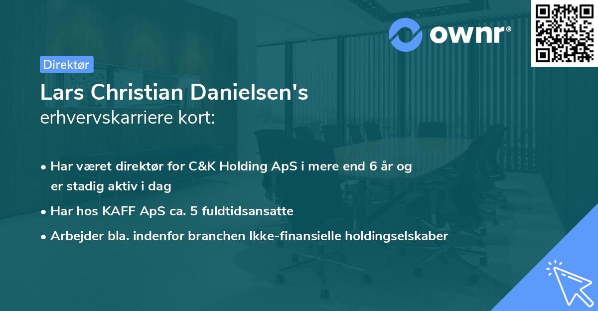 Lars Christian Danielsen's erhvervskarriere kort