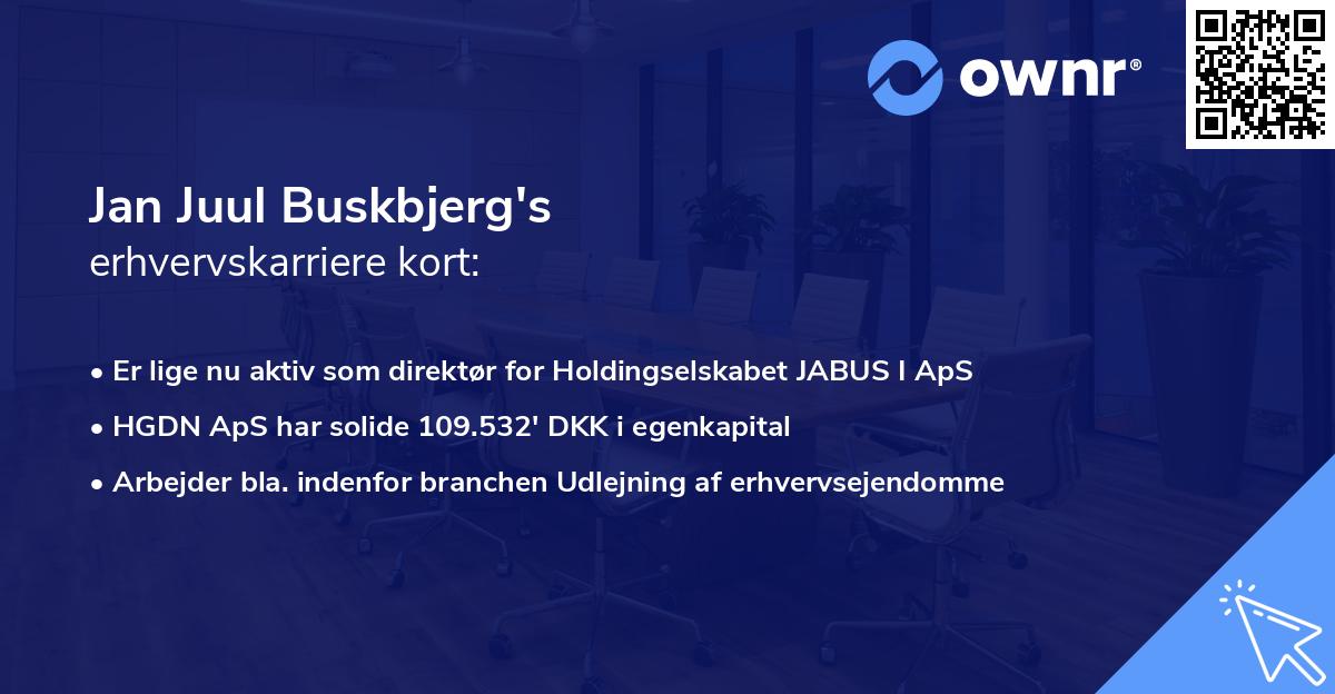 Jan Juul Buskbjerg's erhvervskarriere kort